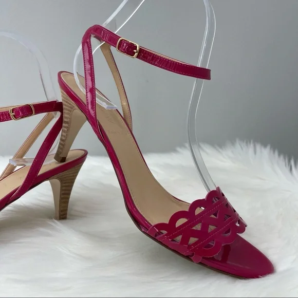 J. Crew Inez Patent Midheel Sandals 7.5 - Picture 4 of 14